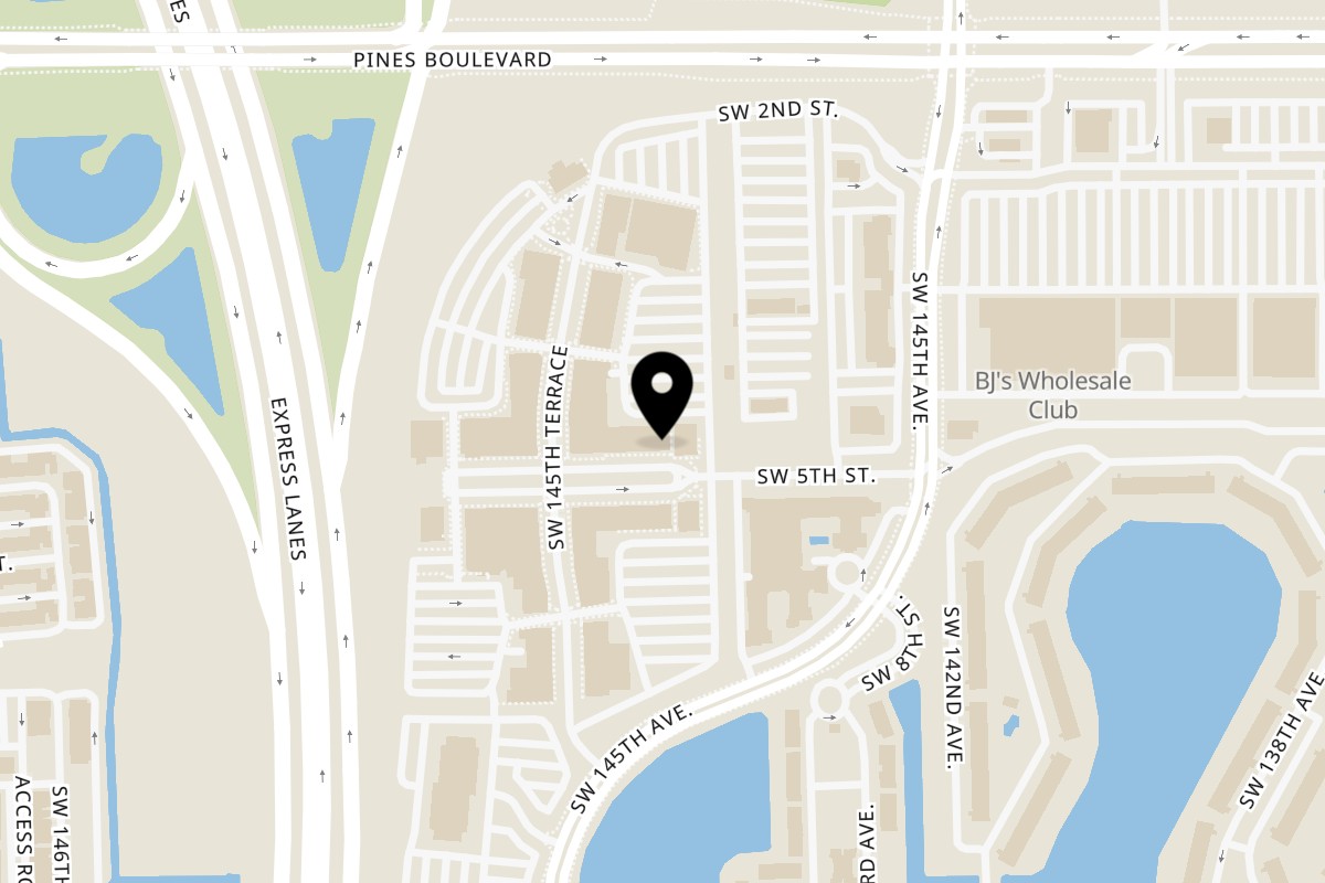 Map showing the location of Casa España Tapas Y Vinos on 14537 SW 5th St in Pembroke Pines